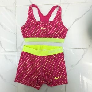 Nike Pro Sports Bra & Shorts Set